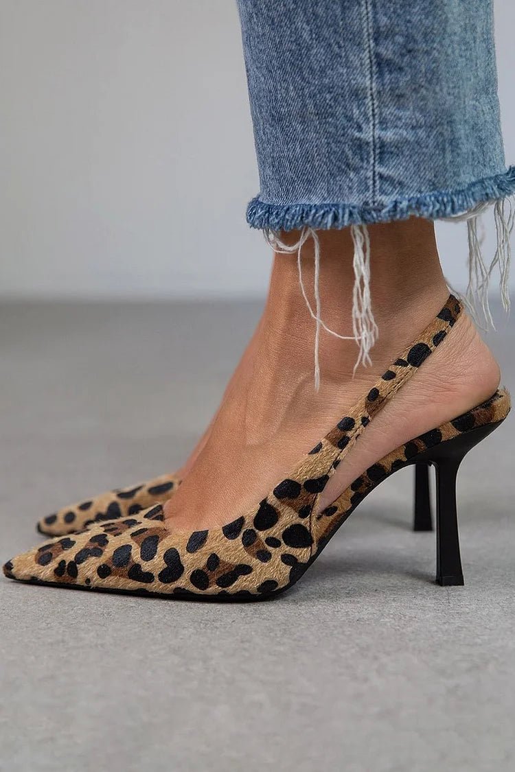 Dulce™ | Zapatos de tacón D’Orsay con estampado de leopardo - Ebora Store