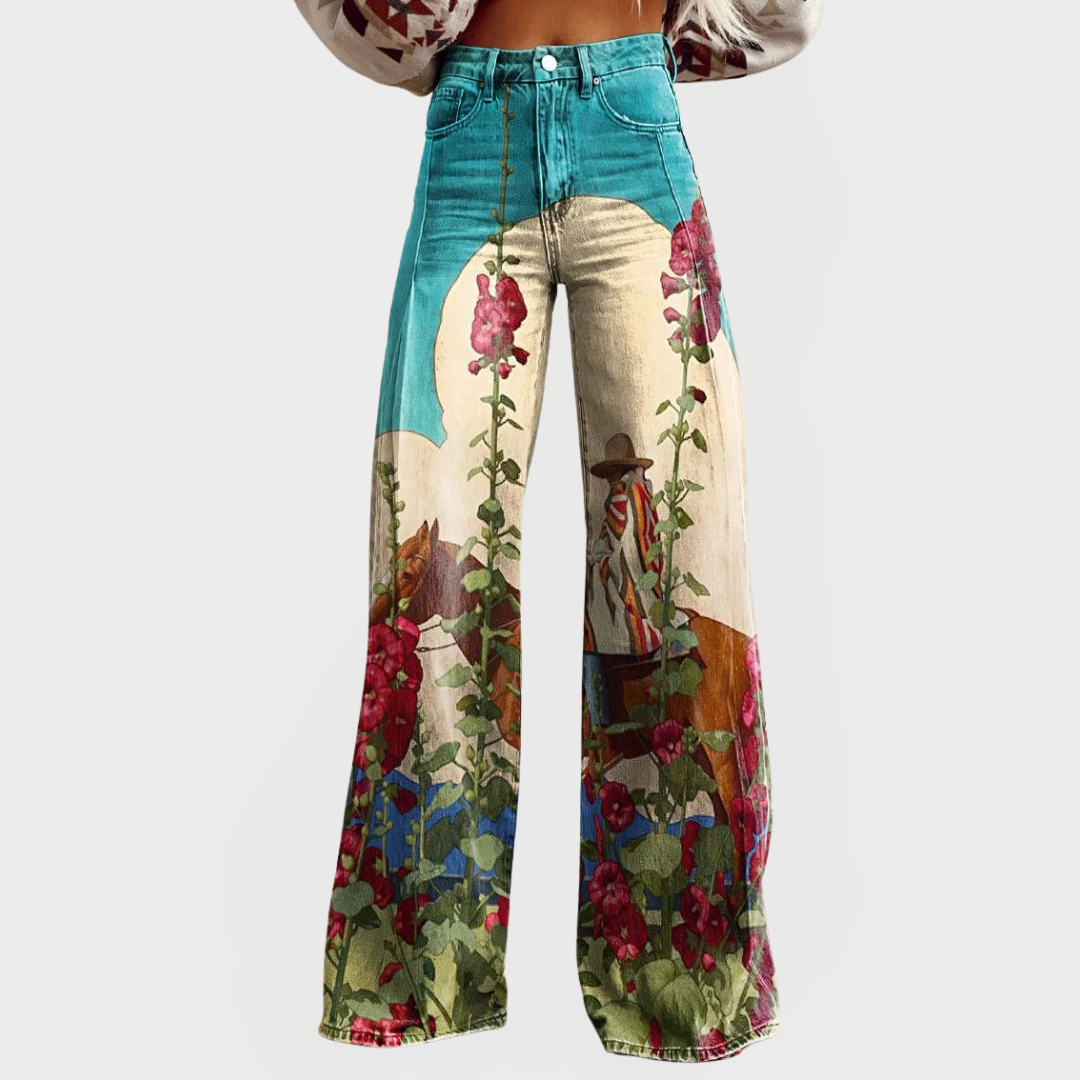 Pantalones Campana Vintage Garden ( 2x1 )
