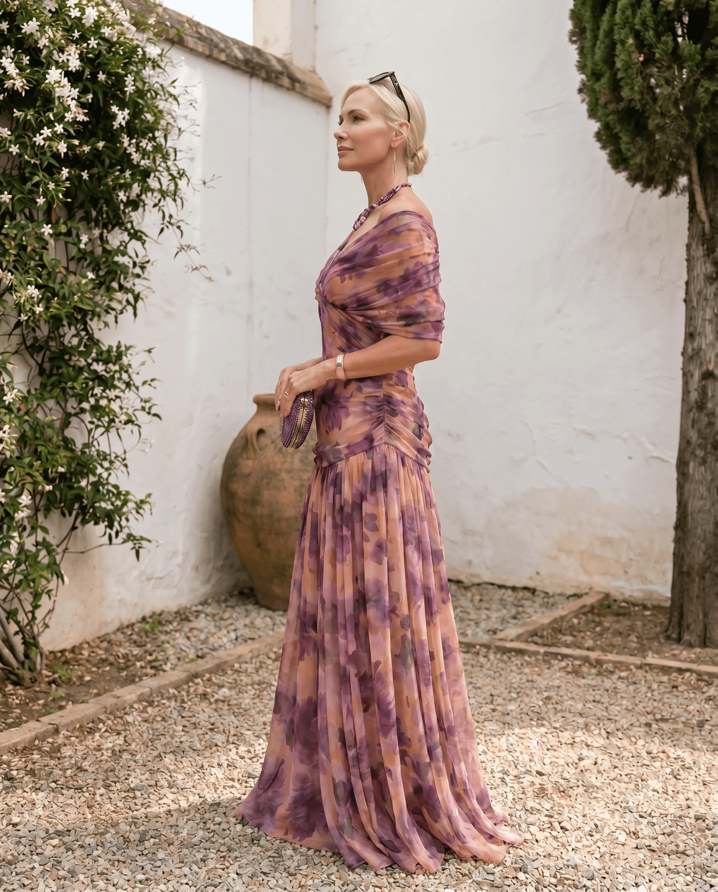 Vestido maxi elegante para fiesta con escote en corazón - Ebora Store