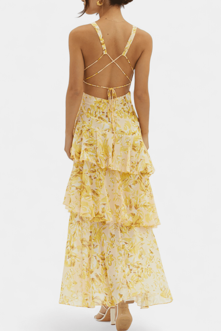 Domenica | Vestido gasa V - Ebora Store