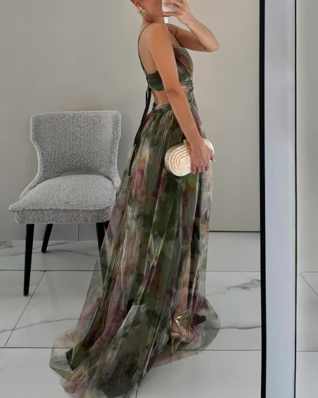 Giselle - vestido largo con estampado floral - Ebora Store