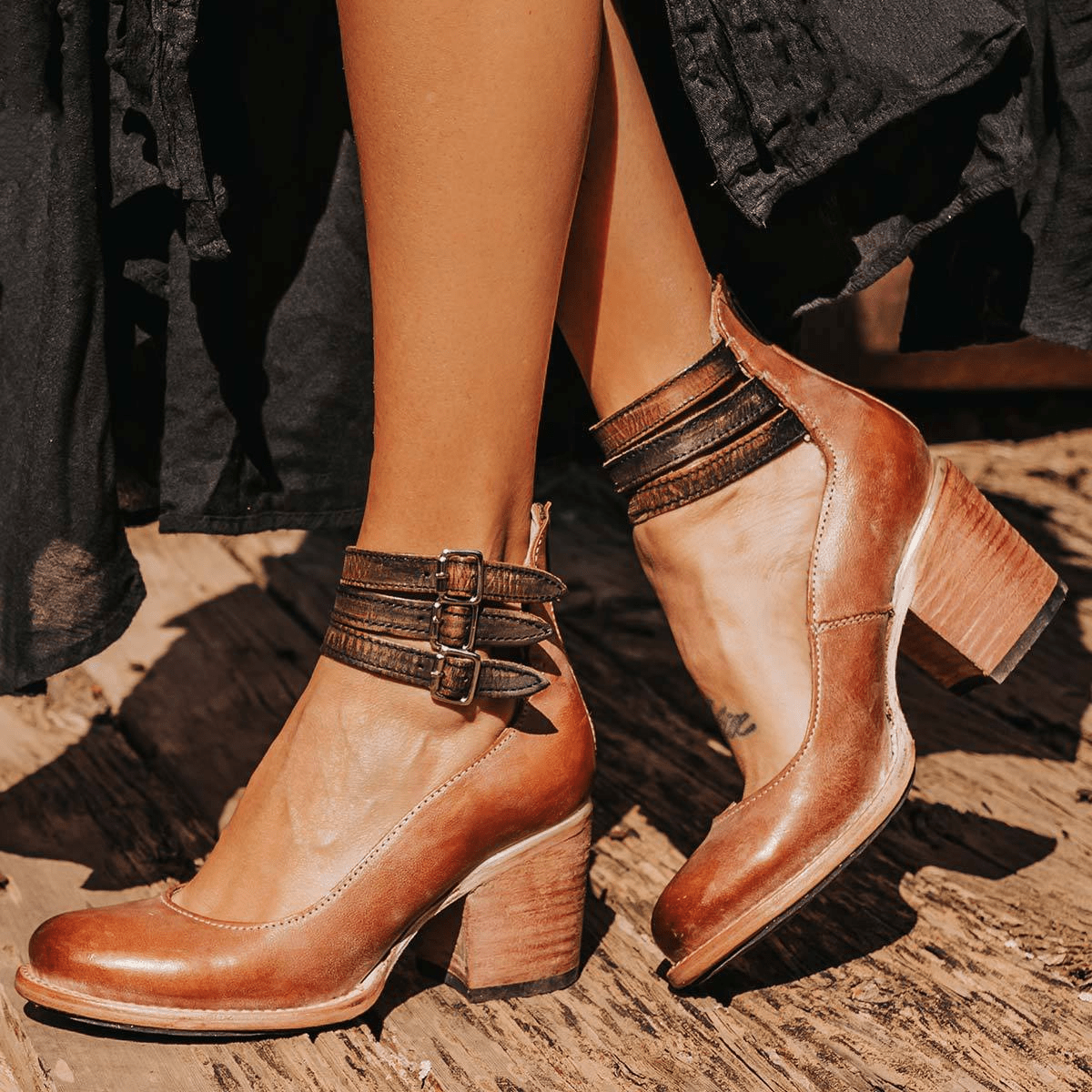 Camille | Tacones de cuero confort y sujeción perfecta - Ebora Store