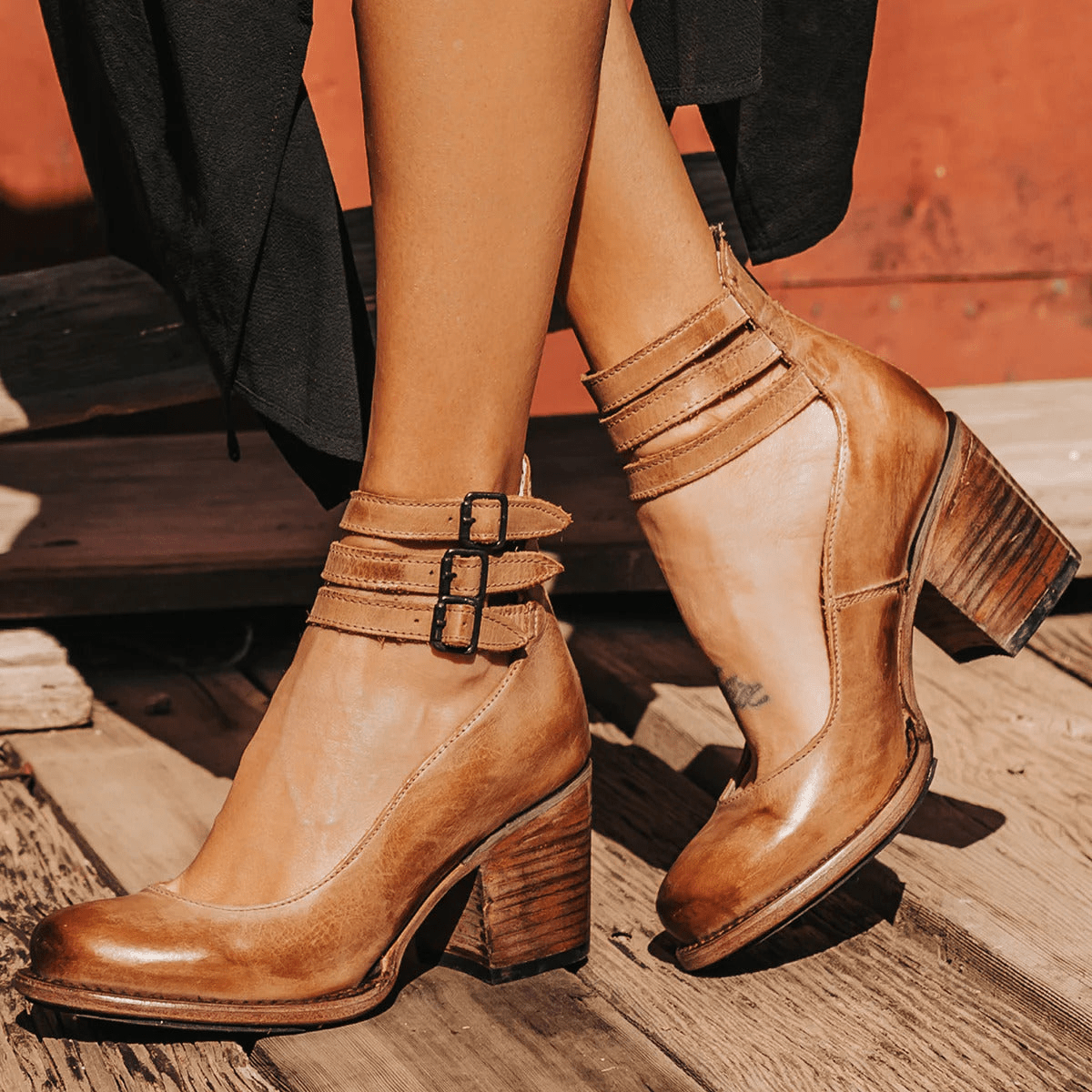 Camille | Tacones de cuero confort y sujeción perfecta - Ebora Store