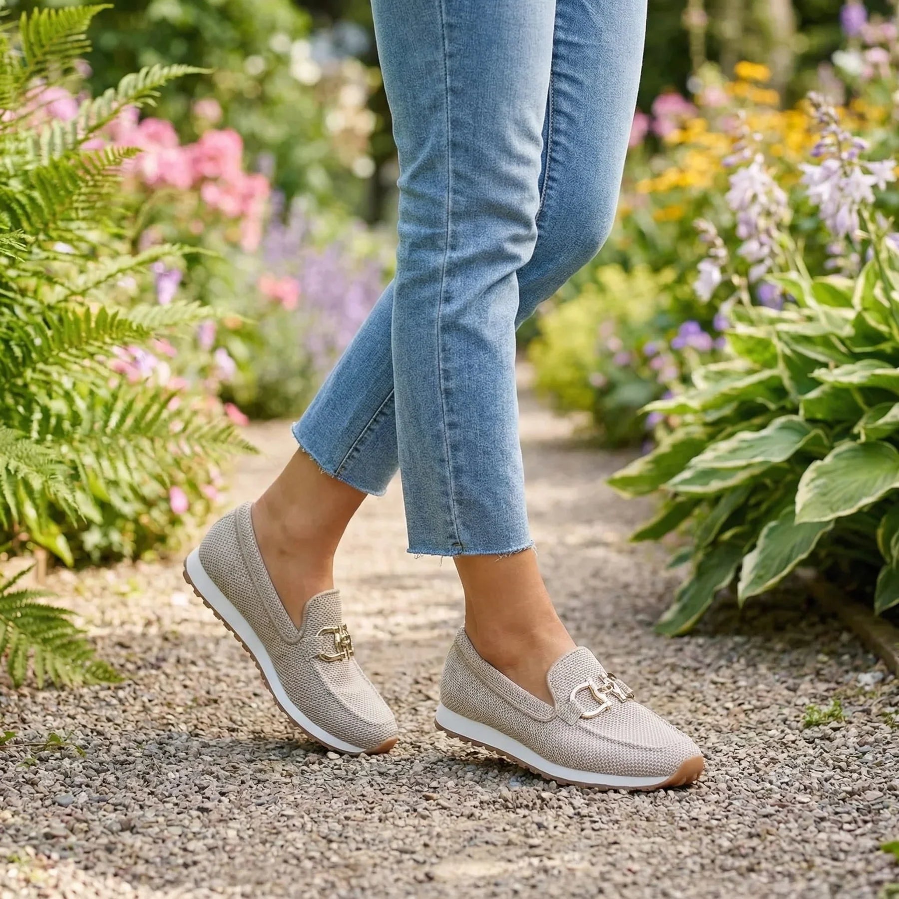 Chiara | Zapatillas deportivas tipo mocasín. - Ebora Store