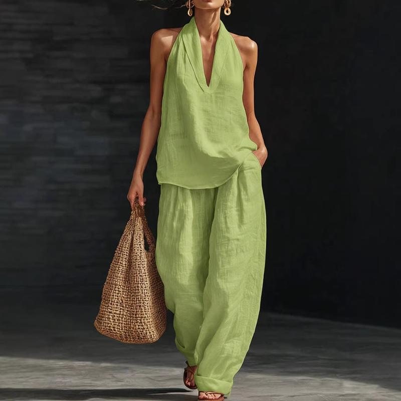 Ainhoa | Conjunto de dos piezas con textura de lino - Ebora Store