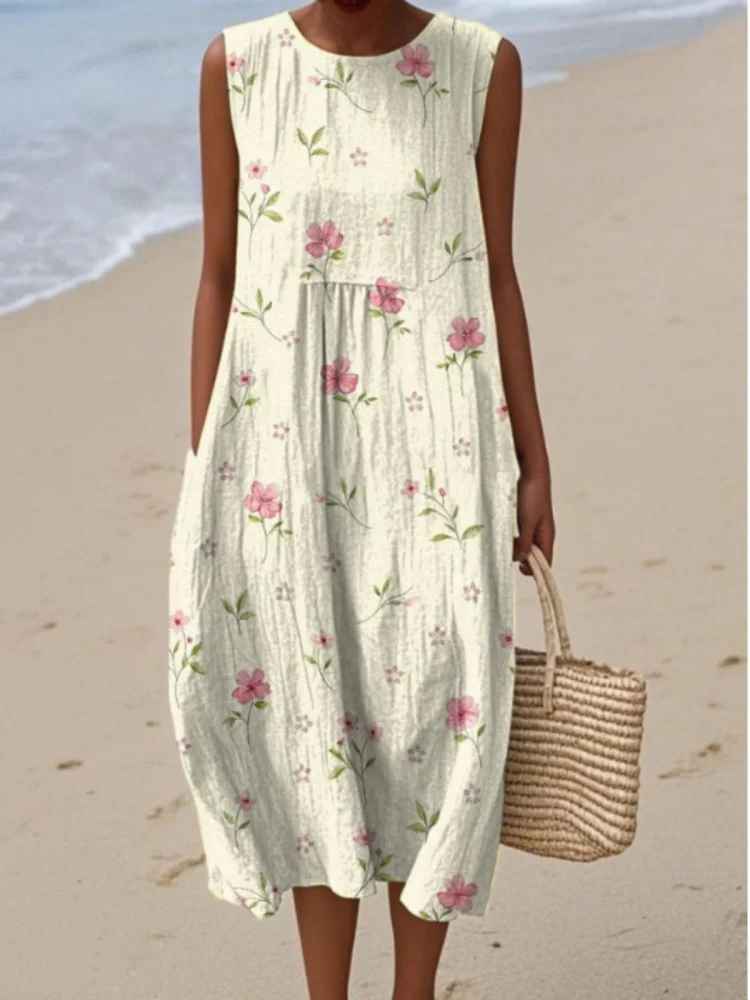 Flora | Vestido Coral Bloom - Ebora Store