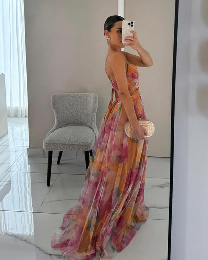 Giselle - vestido largo con estampado floral - Ebora Store
