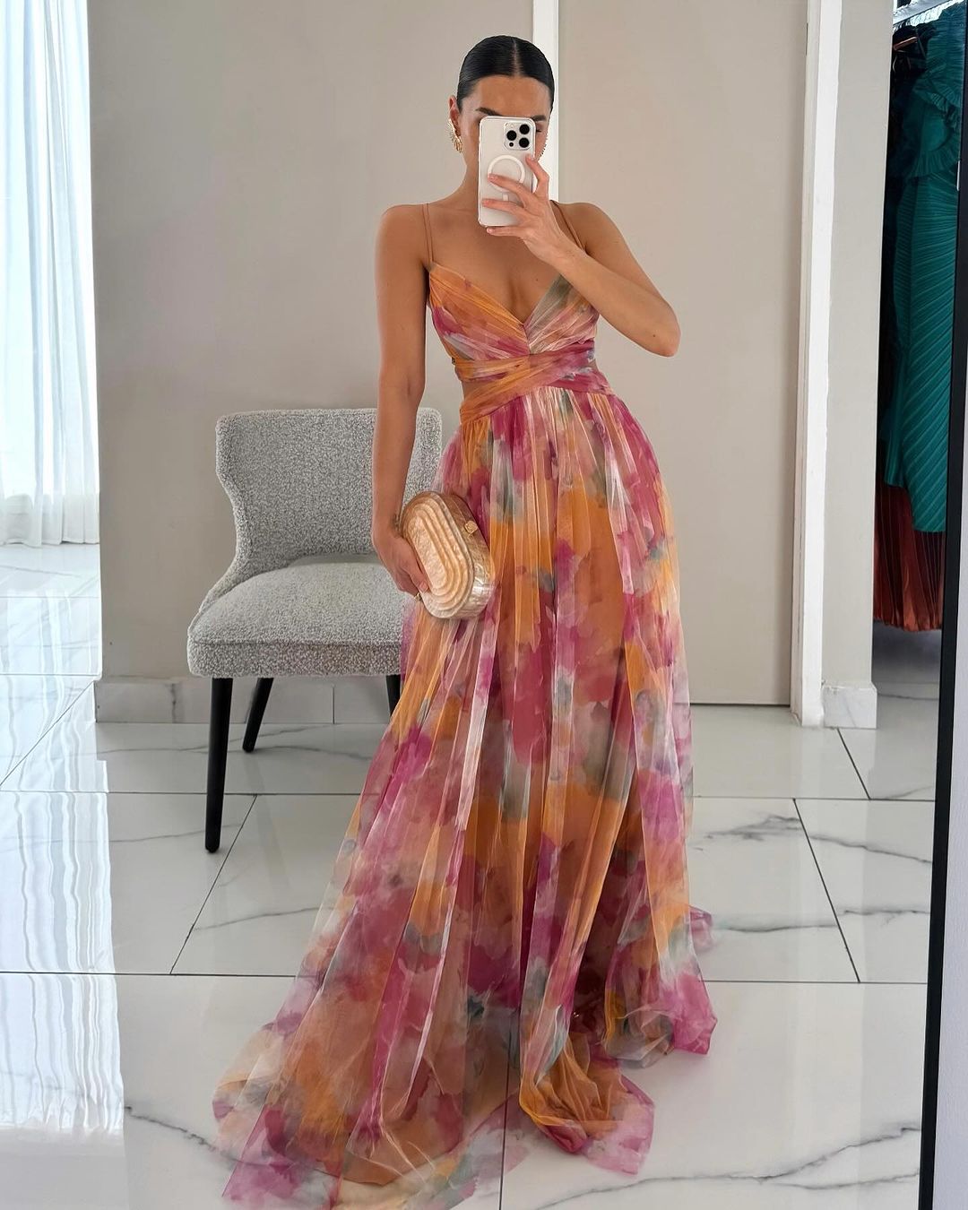 Giselle - vestido largo con estampado floral - Ebora Store