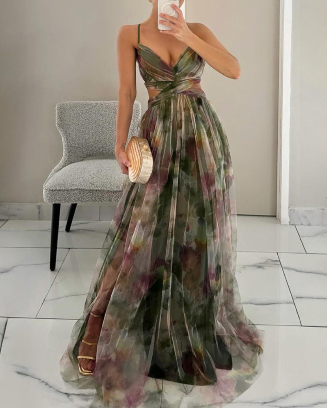 Giselle - vestido largo con estampado floral - Ebora Store