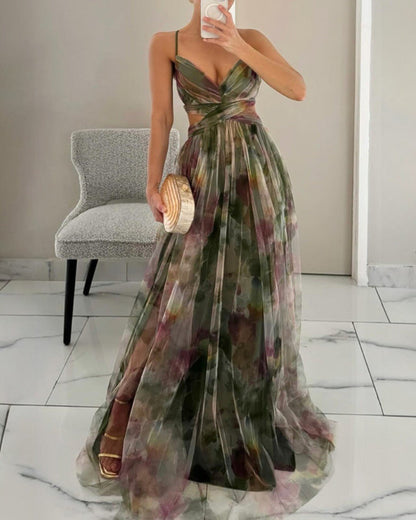 Giselle - vestido largo con estampado floral - Ebora Store