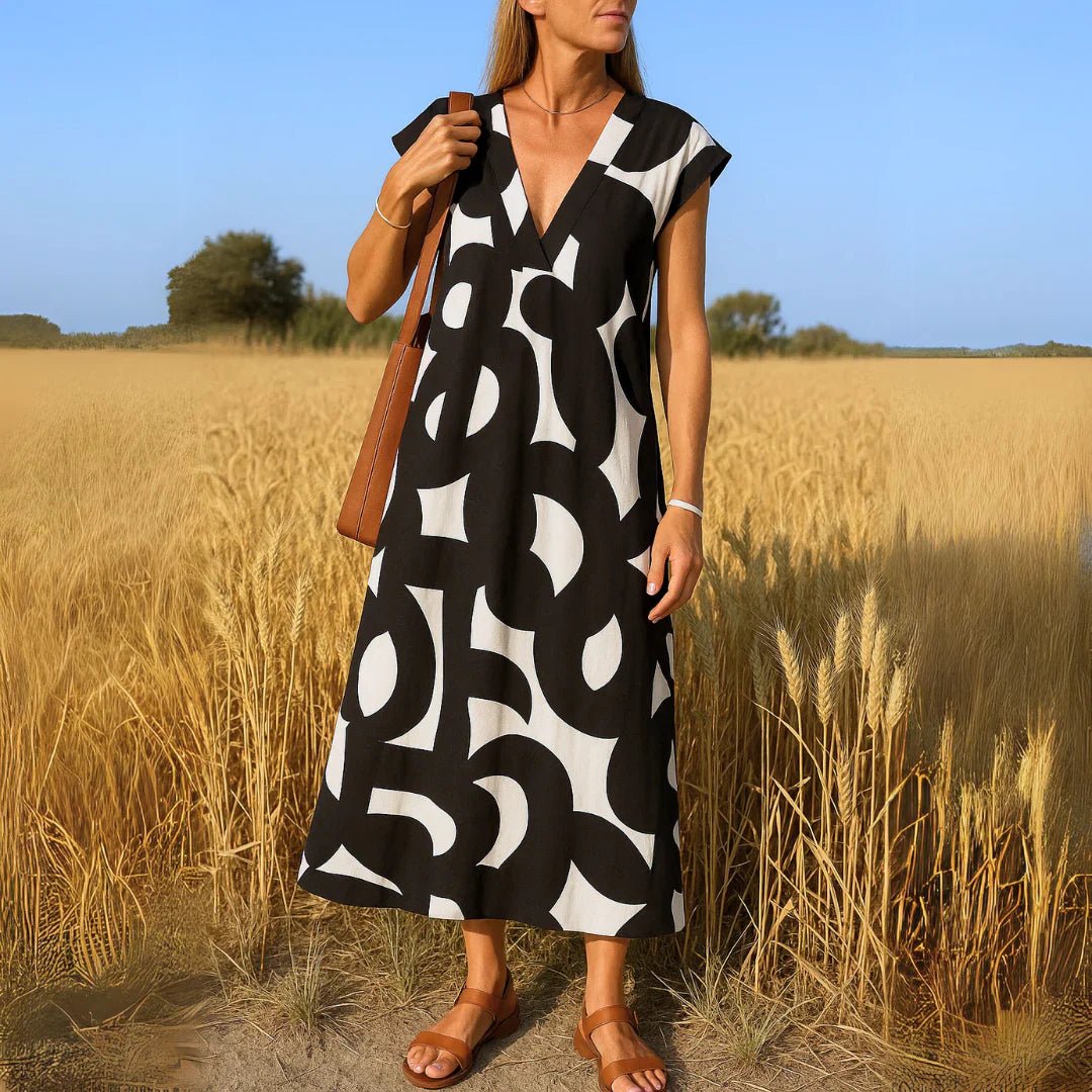 Valeria | Vestido con detalles calados - Ebora Store