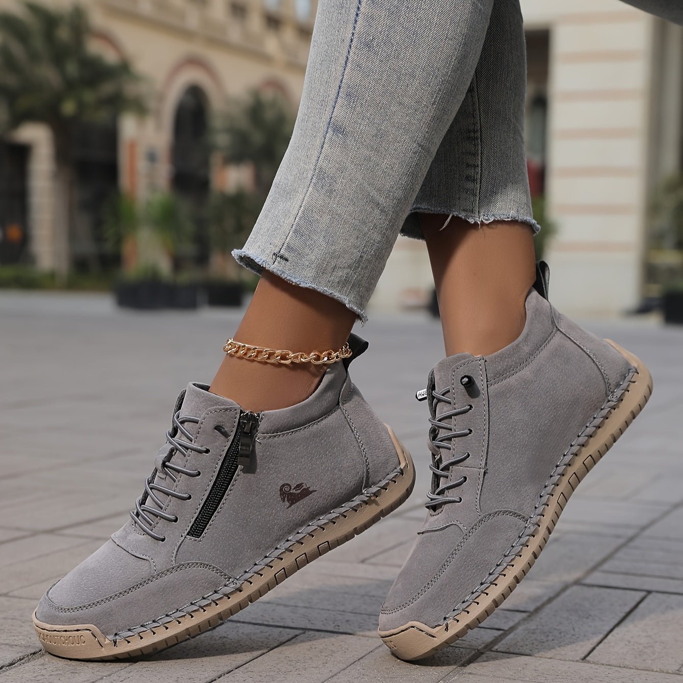 Mila – Zapatillas ligeras con cremallera y soporte ergonómico - Ebora Store