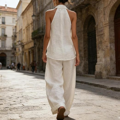 Ainhoa | Conjunto de dos piezas con textura de lino - Ebora Store