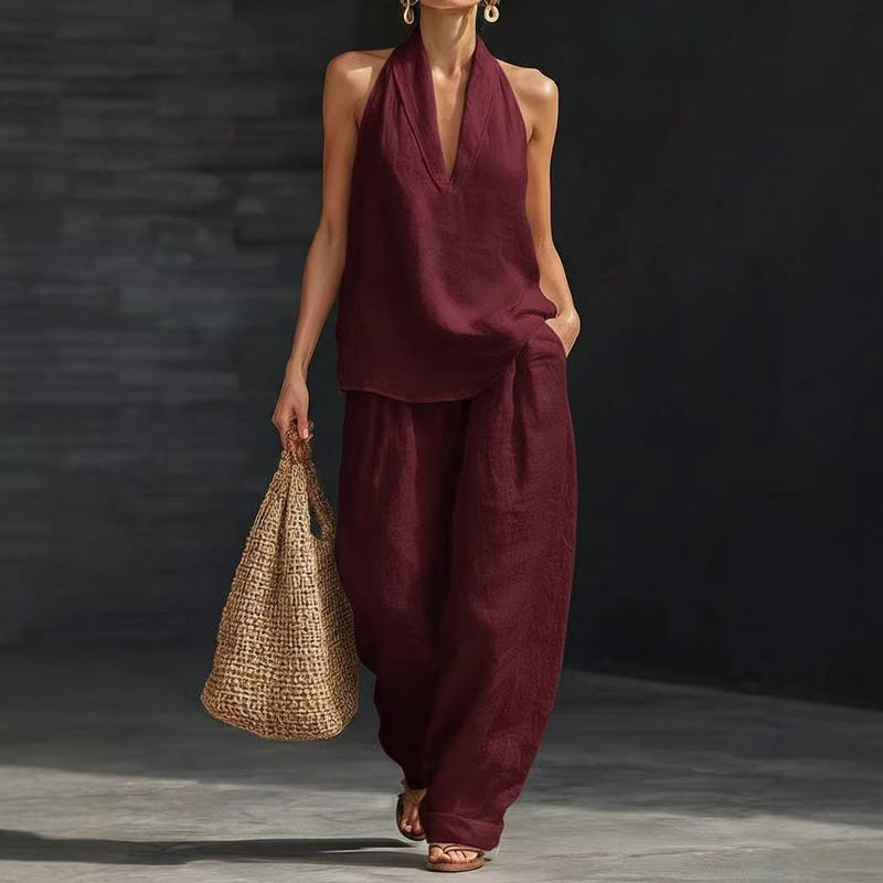 Ainhoa | Conjunto de dos piezas con textura de lino - Ebora Store