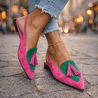 Lorena Sandalias con Tiras y Borlas - Ebora Store