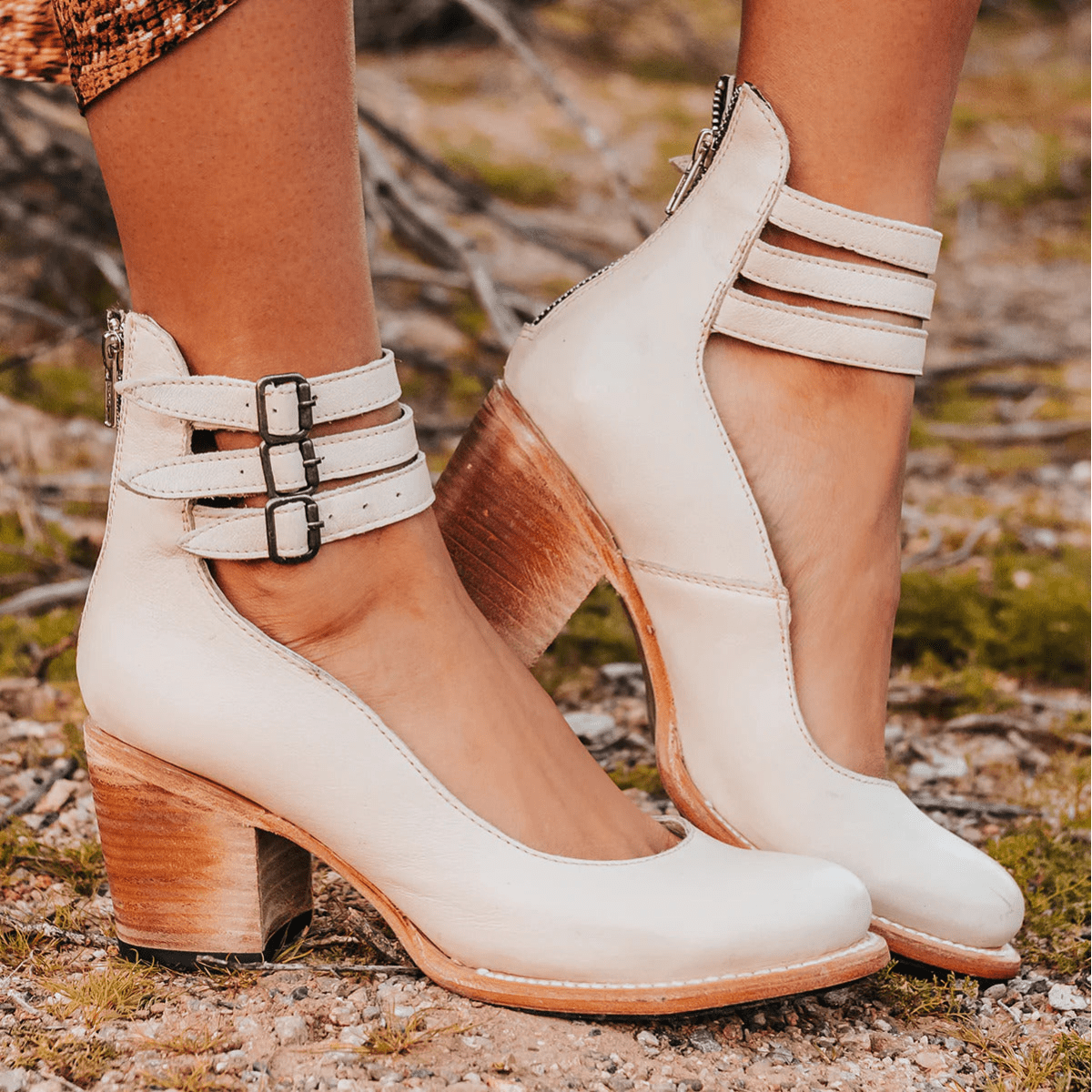 Camille | Tacones de cuero confort y sujeción perfecta - Ebora Store