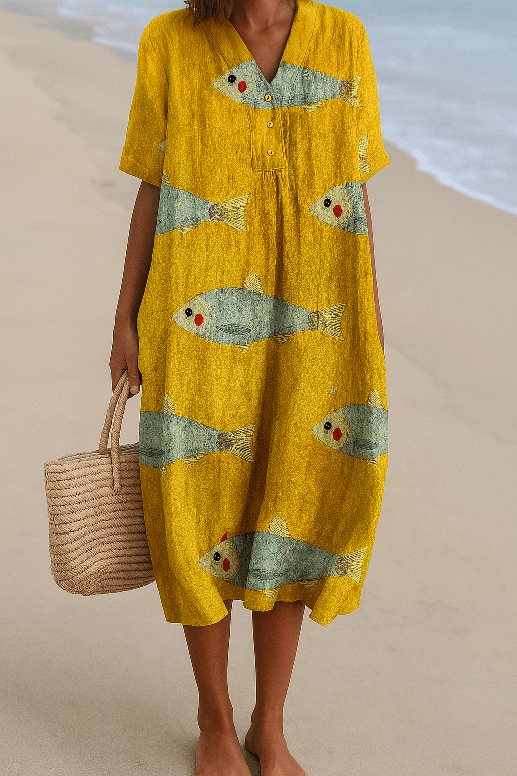 Agnes - Vestido de Verano Inspirado Artísticamente - Ebora Store