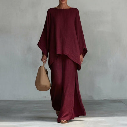 Cristina | Conjunto de Dos Piezas con manga larga y pantalón ancho - Ebora Store
