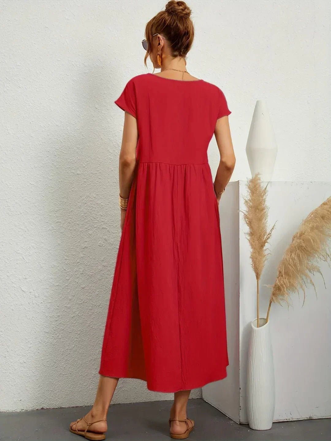 Gabriela™ | Vestido midi fluido de elegancia atemporal - Ebora Store