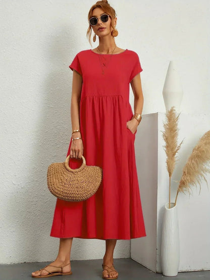 Gabriela™ | Vestido midi fluido de elegancia atemporal - Ebora Store