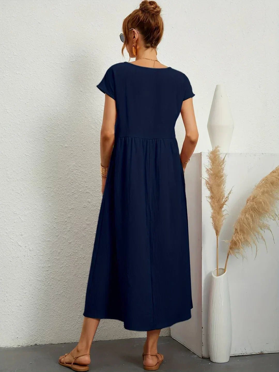 Gabriela™ | Vestido midi fluido de elegancia atemporal - Ebora Store