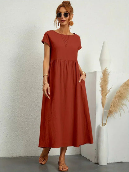 Gabriela™ | Vestido midi fluido de elegancia atemporal - Ebora Store
