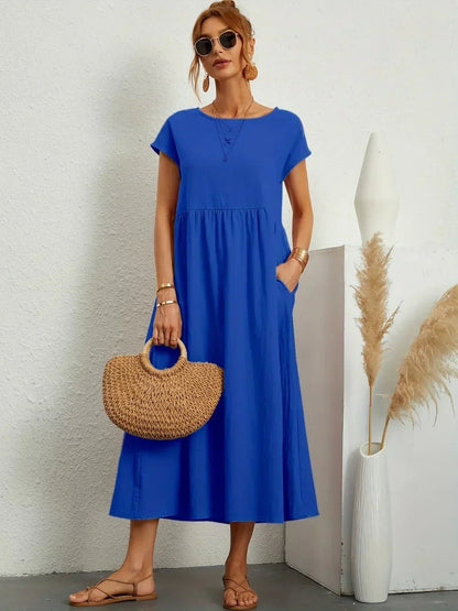 Gabriela™ | Vestido midi fluido de elegancia atemporal - Ebora Store