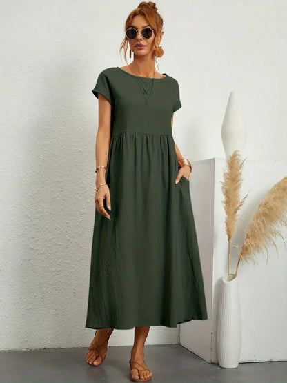 Gabriela™ | Vestido midi fluido de elegancia atemporal - Ebora Store