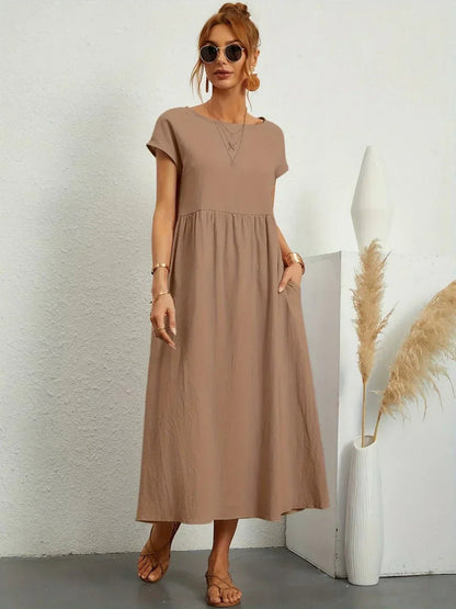 Gabriela™ | Vestido midi fluido de elegancia atemporal - Ebora Store
