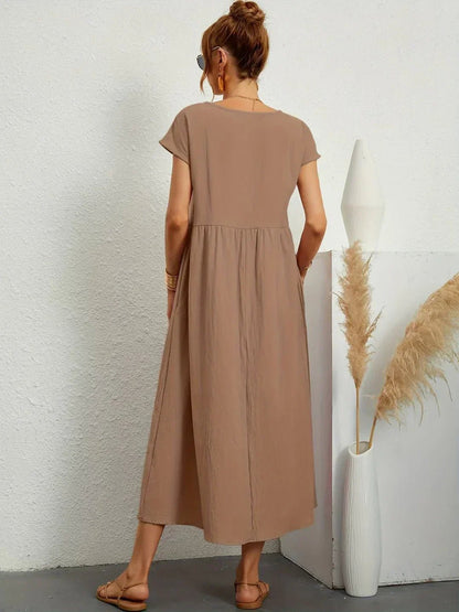 Gabriela™ | Vestido midi fluido de elegancia atemporal - Ebora Store