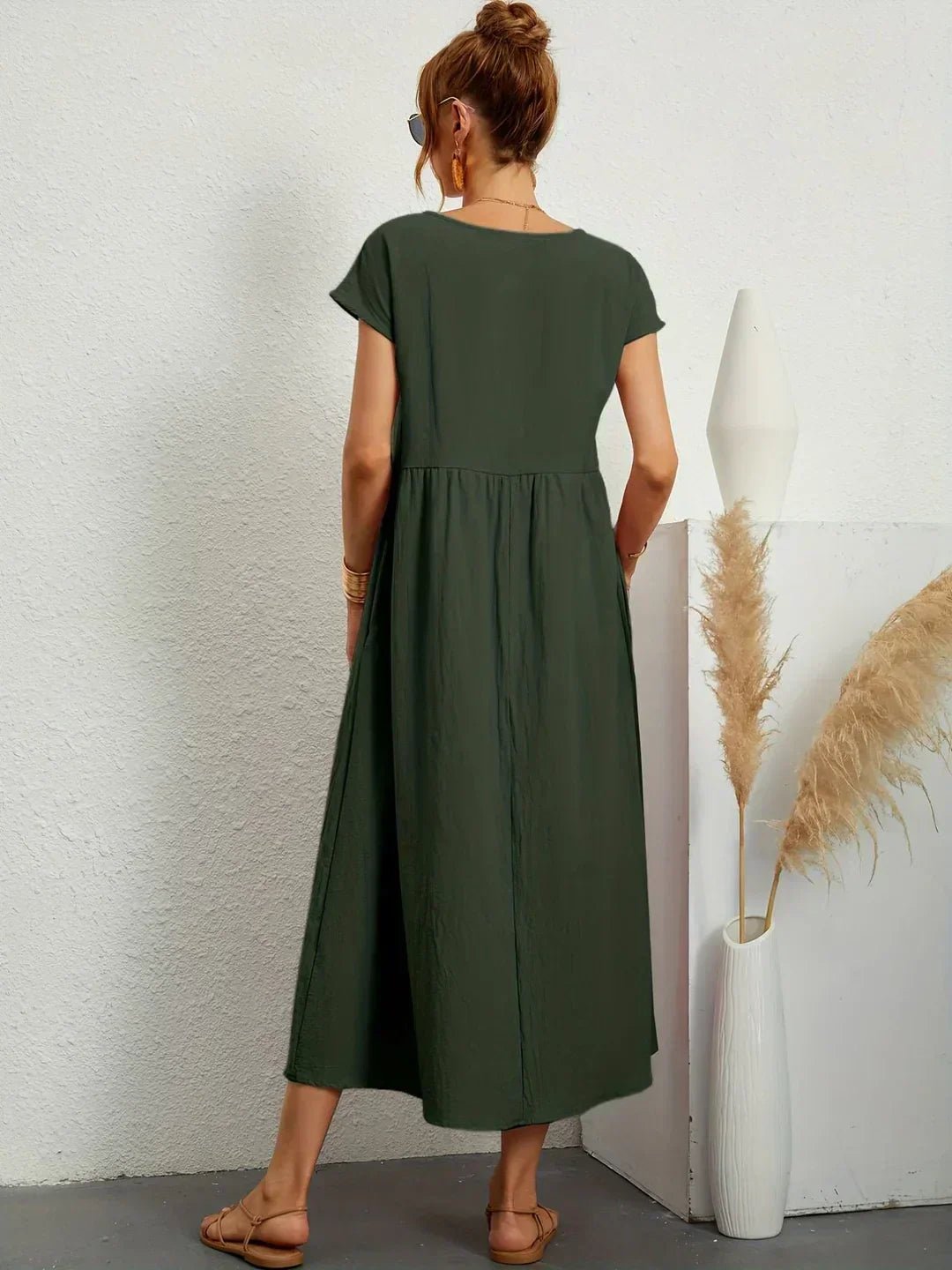 Gabriela™ | Vestido midi fluido de elegancia atemporal - Ebora Store