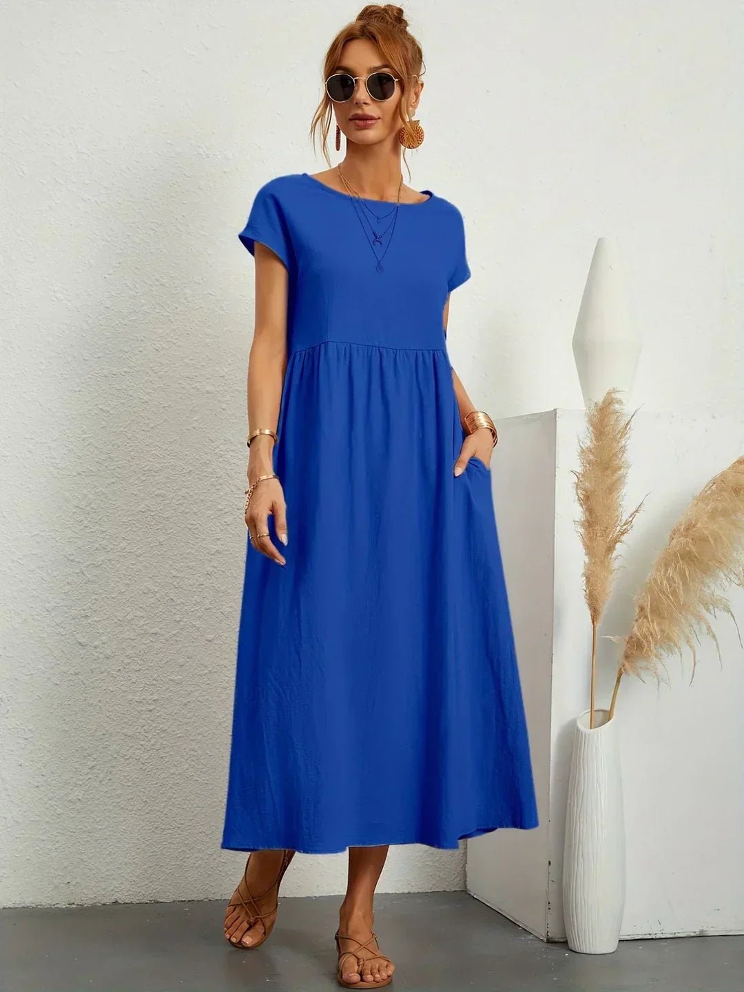 Gabriela™ | Vestido midi fluido de elegancia atemporal - Ebora Store