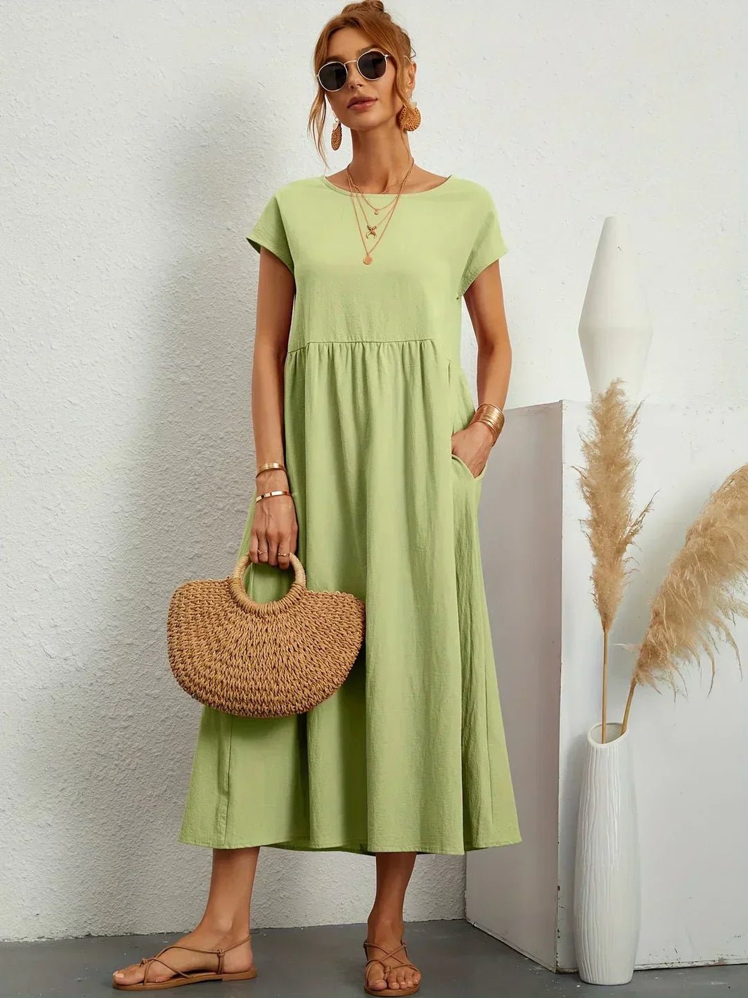 Gabriela™ | Vestido midi fluido de elegancia atemporal - Ebora Store