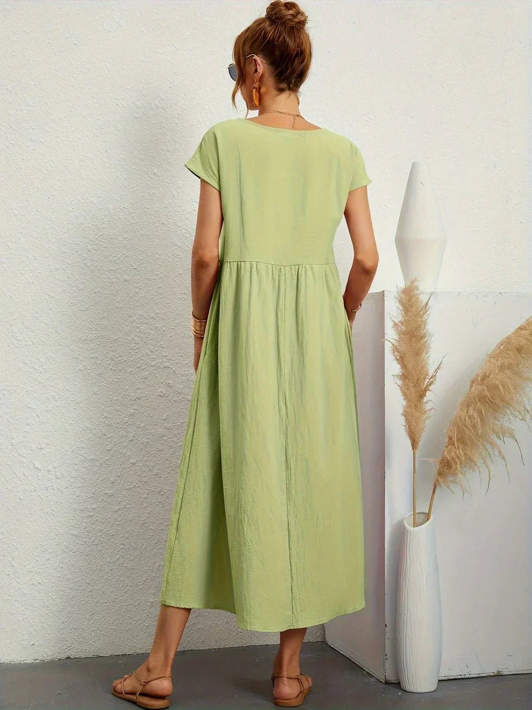 Gabriela™ | Vestido midi fluido de elegancia atemporal - Ebora Store