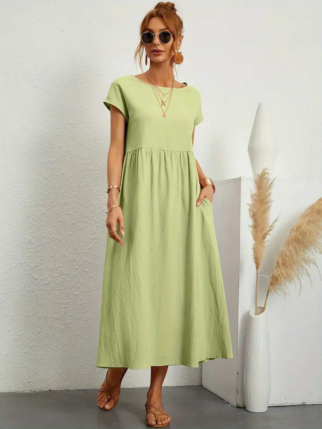 Gabriela™ | Vestido midi fluido de elegancia atemporal - Ebora Store