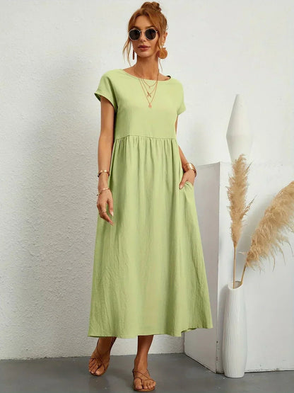 Gabriela™ | Vestido midi fluido de elegancia atemporal - Ebora Store