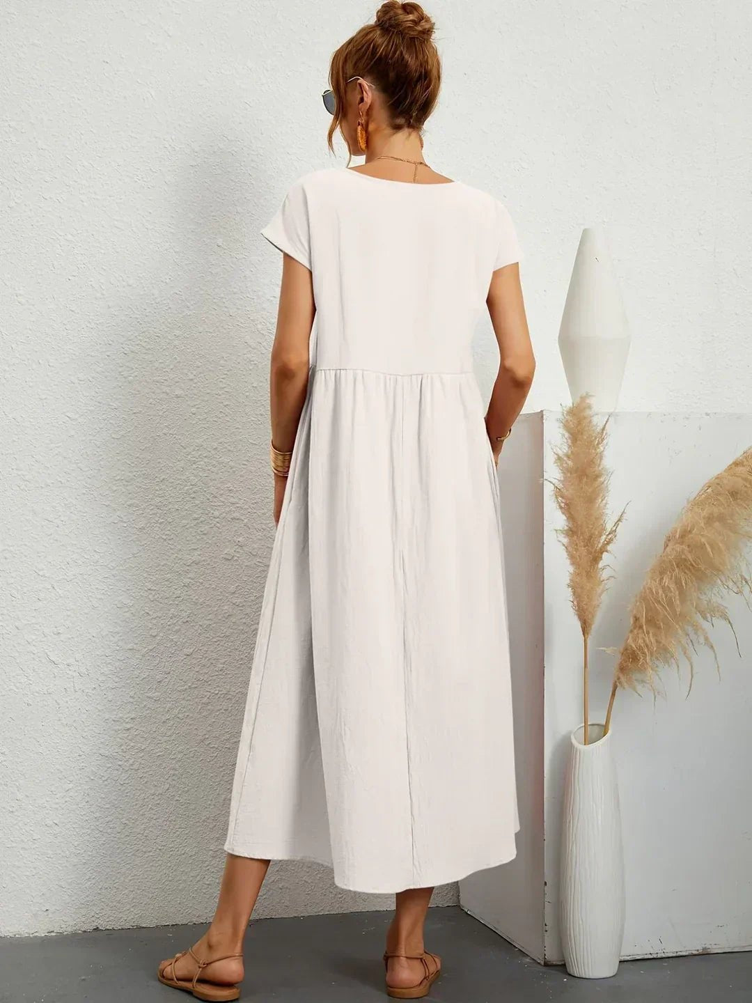 Gabriela™ | Vestido midi fluido de elegancia atemporal - Ebora Store