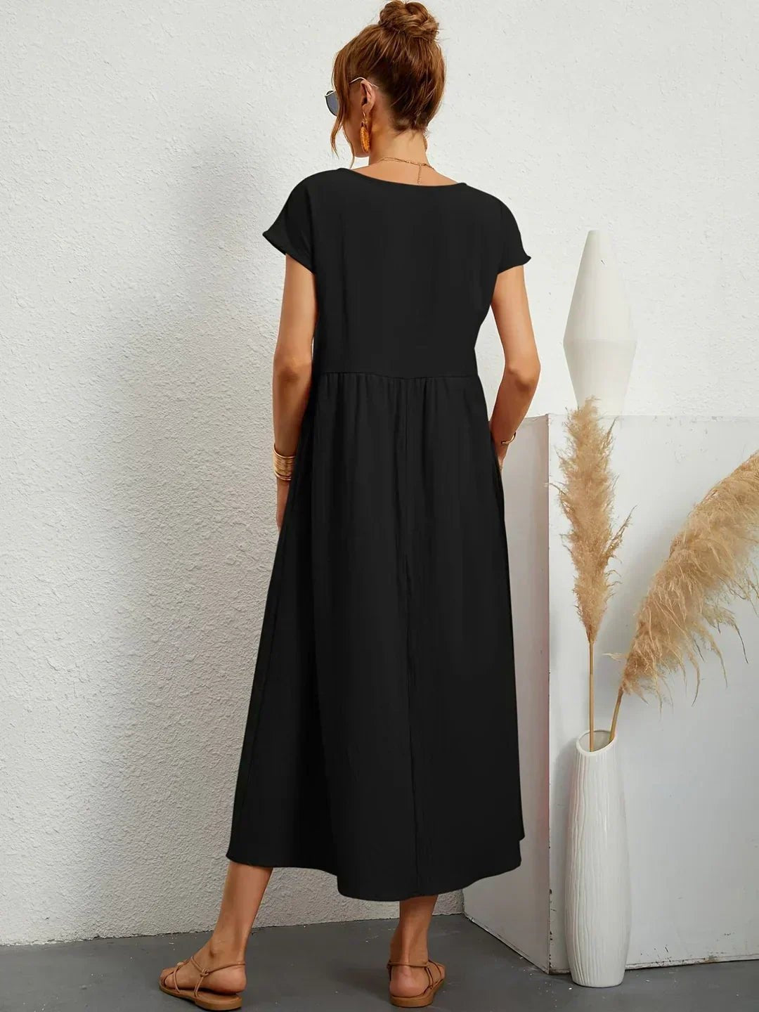 Gabriela™ | Vestido midi fluido de elegancia atemporal - Ebora Store
