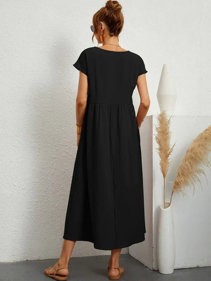 Gabriela™ | Vestido midi fluido de elegancia atemporal - Ebora Store
