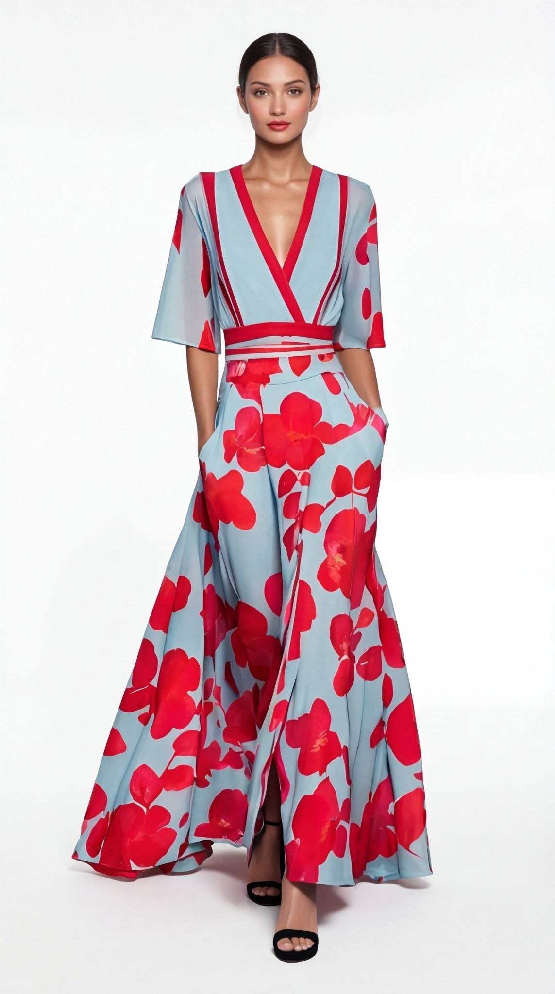 Valentina | Elegante vestido largo con escote profundo - Ebora Store