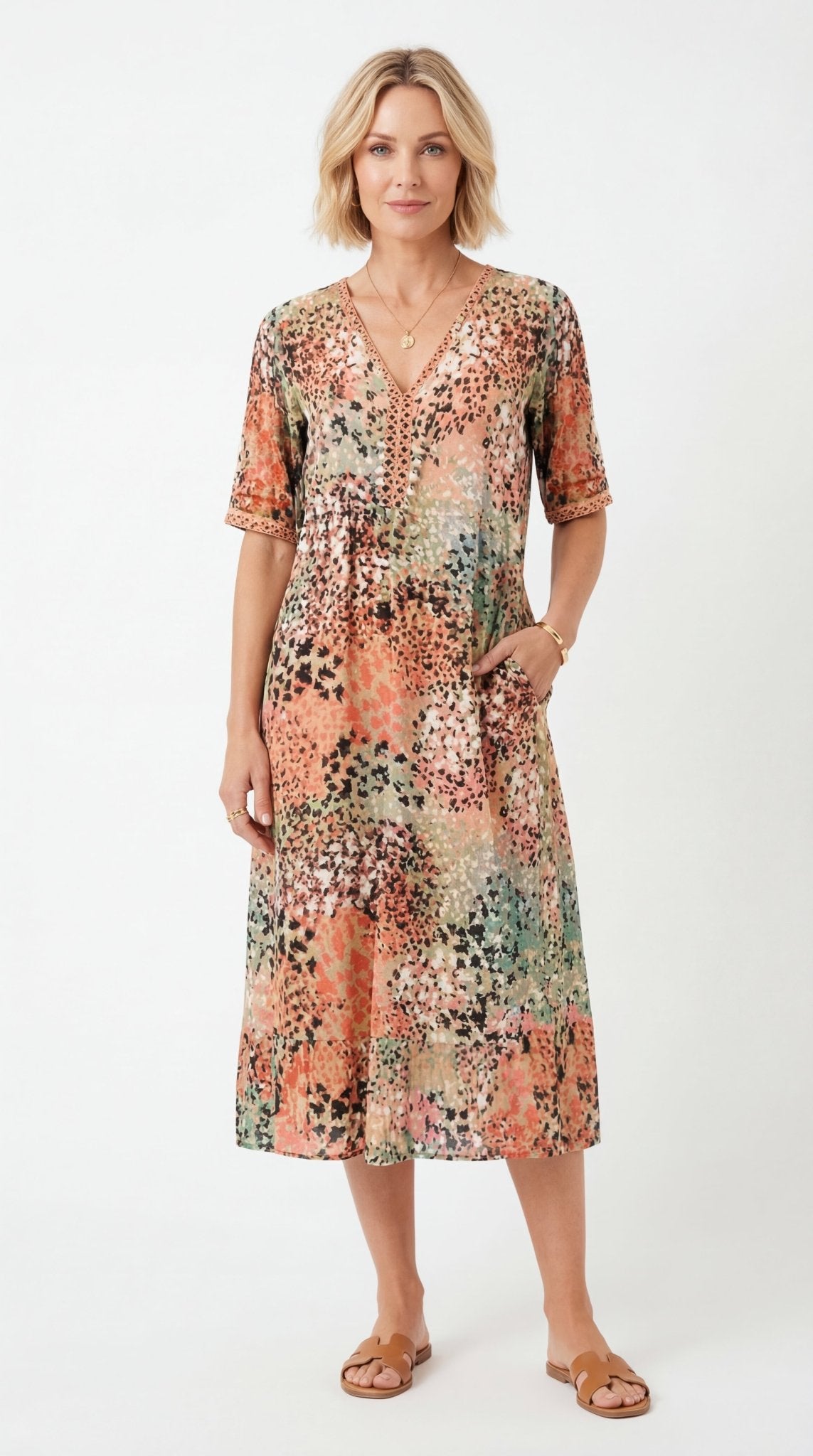 Lina | Vestido ligero con escote en V - Ebora Store