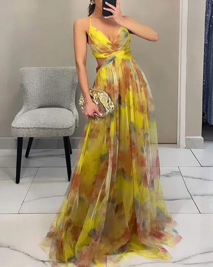 Giselle - vestido largo con estampado floral - Ebora Store