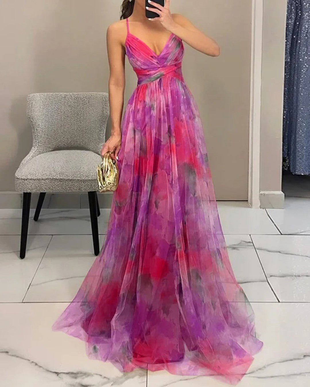 Giselle - vestido largo con estampado floral - Ebora Store