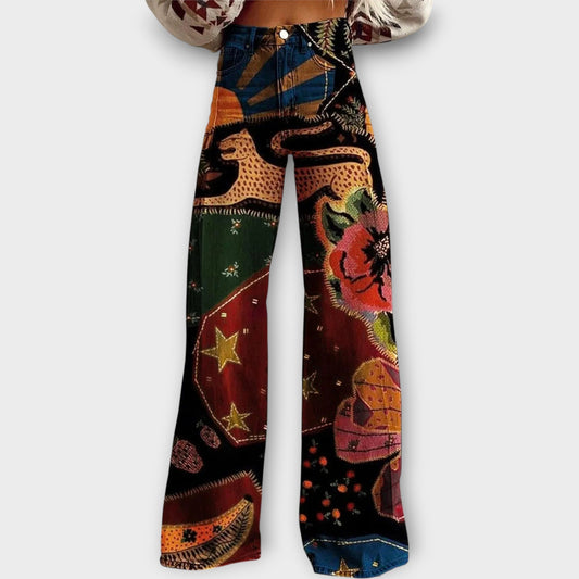 Pantalones con estampado patchwork ( 2x1 )