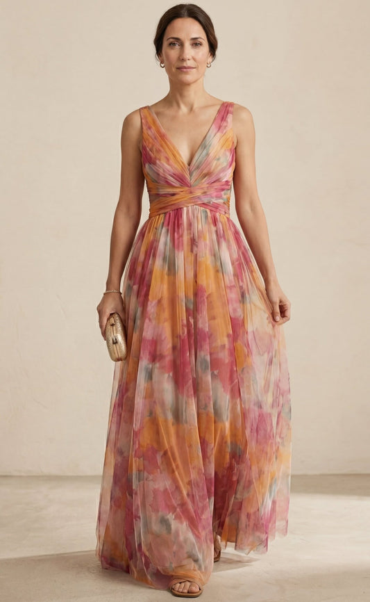 Giselle - vestido largo con estampado floral - Ebora Store