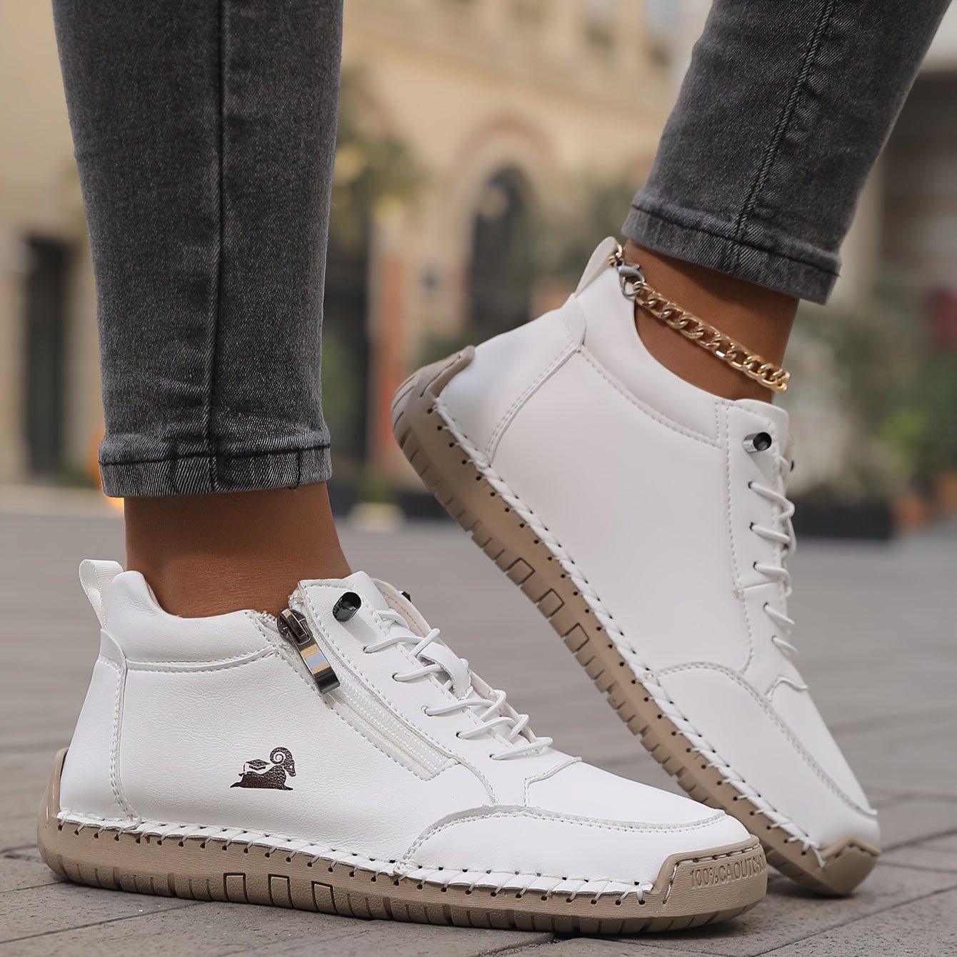 Mila – Zapatillas ligeras con cremallera y soporte ergonómico - Ebora Store