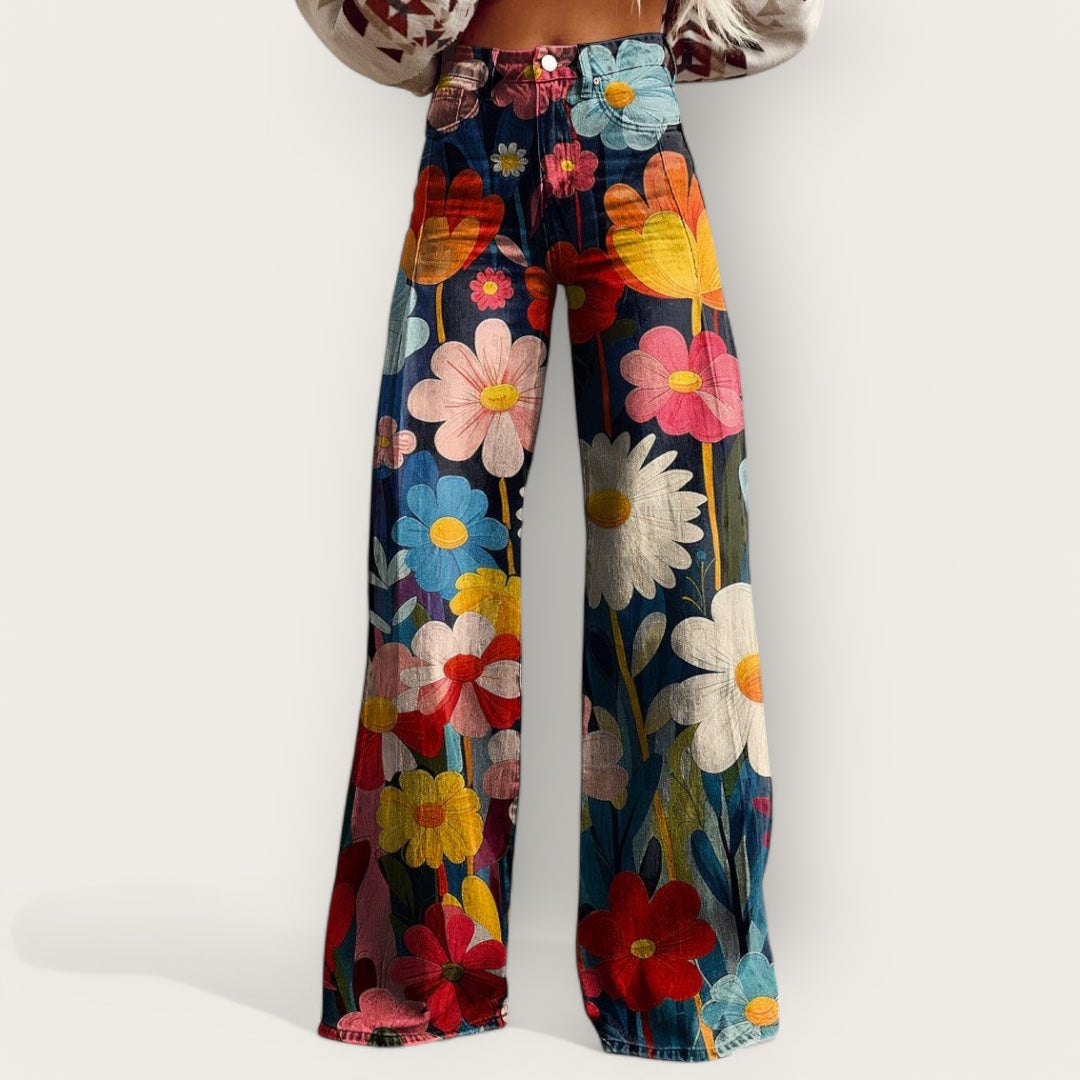 Pantalones Campana Spring Bloom ( 2x1 )