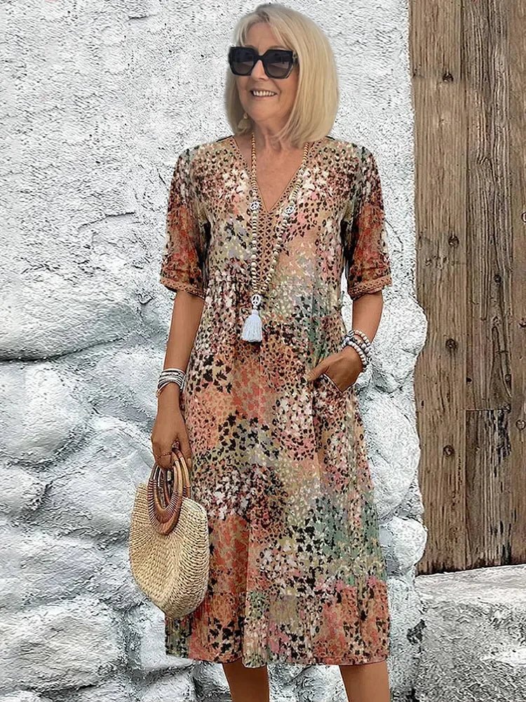 Lina | Vestido ligero con escote en V - Ebora Store