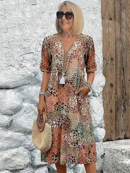 Lina | Vestido ligero con escote en V - Ebora Store