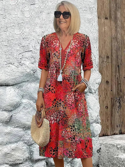 Lina | Vestido ligero con escote en V - Ebora Store